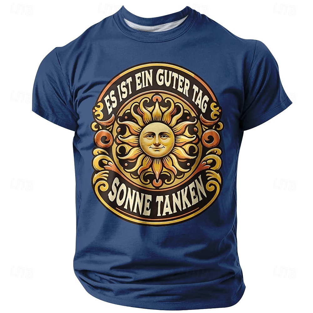 Heren Korte Mouw Graphic T-Shirt 'Het Is Een Goede Dag Om Zonnebrand Te Vullen' Zon Ontwerp 2026 - $19.49 –P4