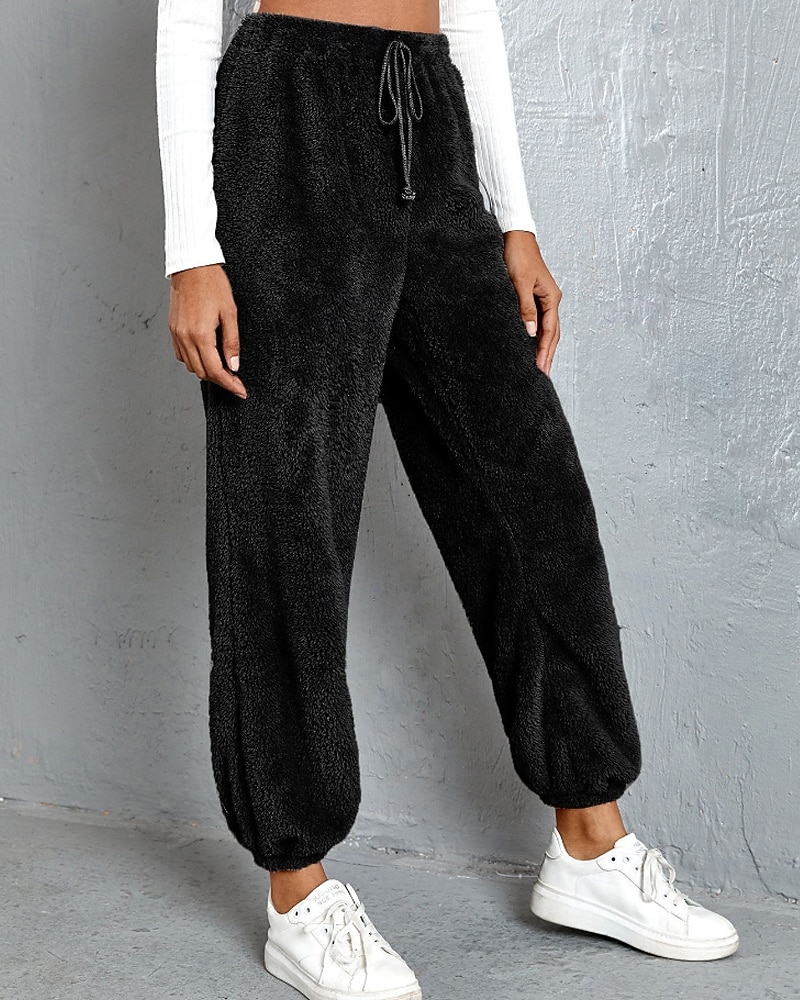 Naisten Veryttelyhousut Fleece-housut Kiinalainen Loma Vintage Katutyyli Täyspitkä Keskikorkea vyötärö Tavallinen Tasku Joustava vyötärö Pidä lämpimänä Mikrojoustava Elastinen Päivittäin ulko- Loma 2026 - $20.99 –P7