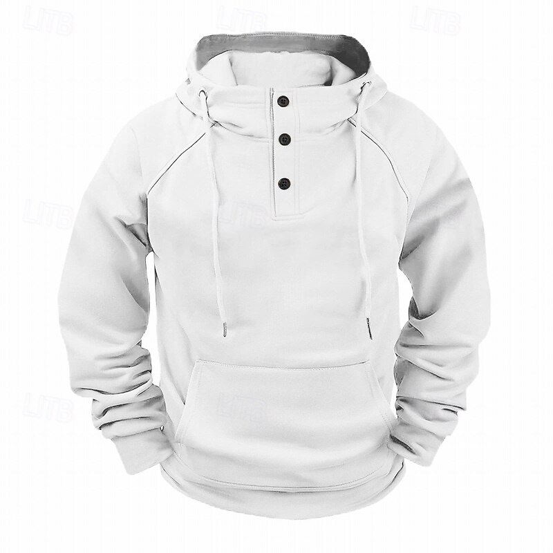 Per uomo Felpa con cappuccio Felpa con cappuccio abbottonata Felpa con cappuccio tattica Nero Bianco Borgogna Blu marino Cammello Con Cappuccio Semplice Tasca Sport & Outdoor Casuale Quotidiano del 2025 a $27.99 –P6
