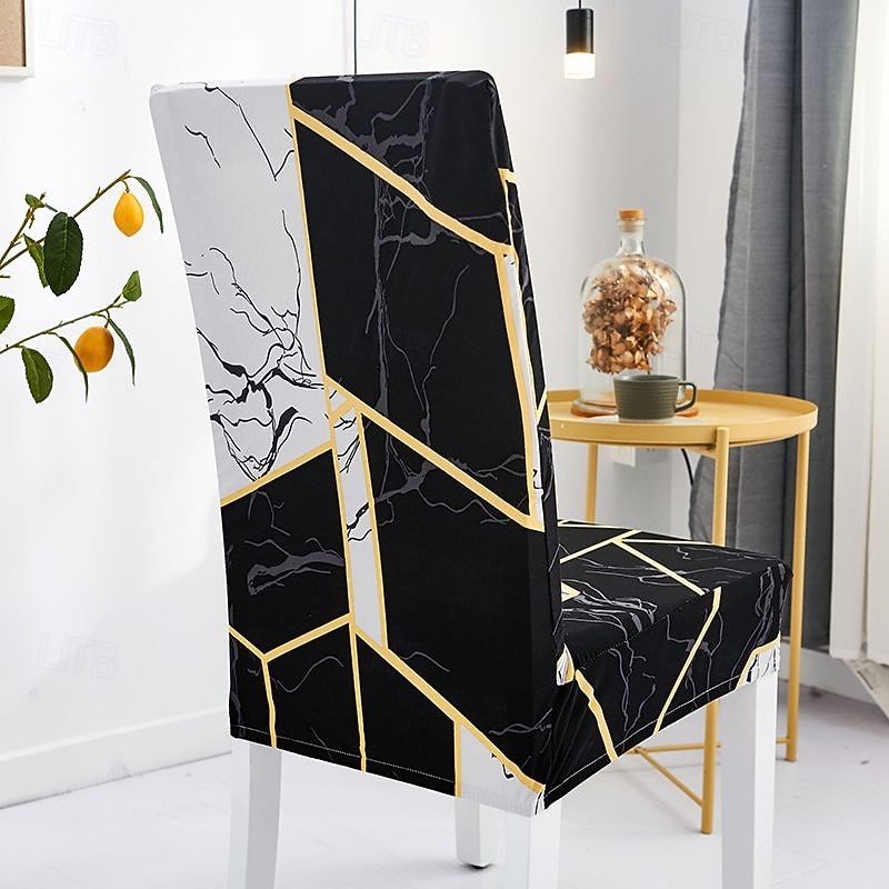 Elastyczny pokrowiec na krzesło do jadalni, przyjazny dla zwierząt, zdejmowany i nadający się do prania pokrowiec na krzesło, trwały ochraniacz na krzesło do hotelu, jadalni, sali bankietowej, wesela 2026 - $8.99 –P4