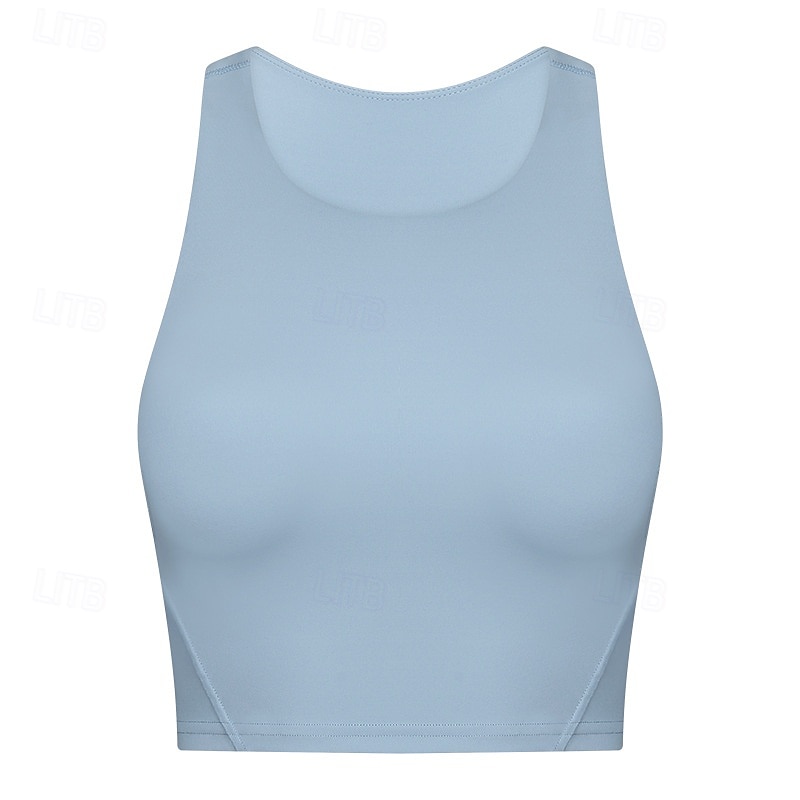 Damskie Biustonosz typu racerback Czołg Wyściełany Bez rękawów Top Athleisure Jesień Solidne kolory Wysokie podpory Oddychający Siłownia Bieganie Zdatność Odzież sportowa Odzież sportowa Czarny Biały 2026 - $25.99 –P16