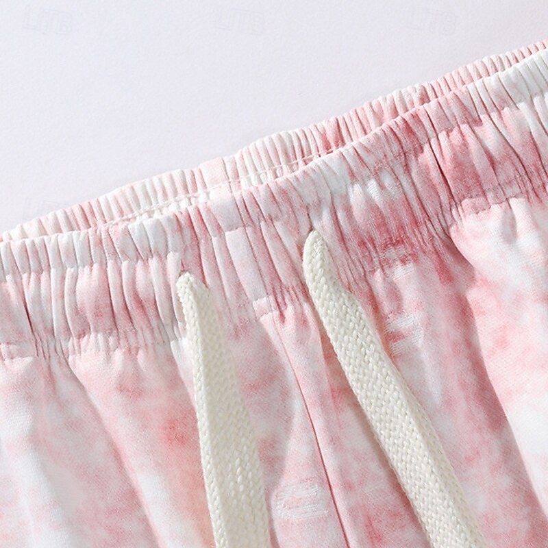 Herren Sweatshirt Trainingsanzug Outfit-Set Rundhalsausschnitt Outdoor Täglich Sport Kordelzug Tasche Druck Schwarz Weiß Rosa Polyester Sportkleidung Mode Streetwear Frühling 2025 - €59.58 –P11