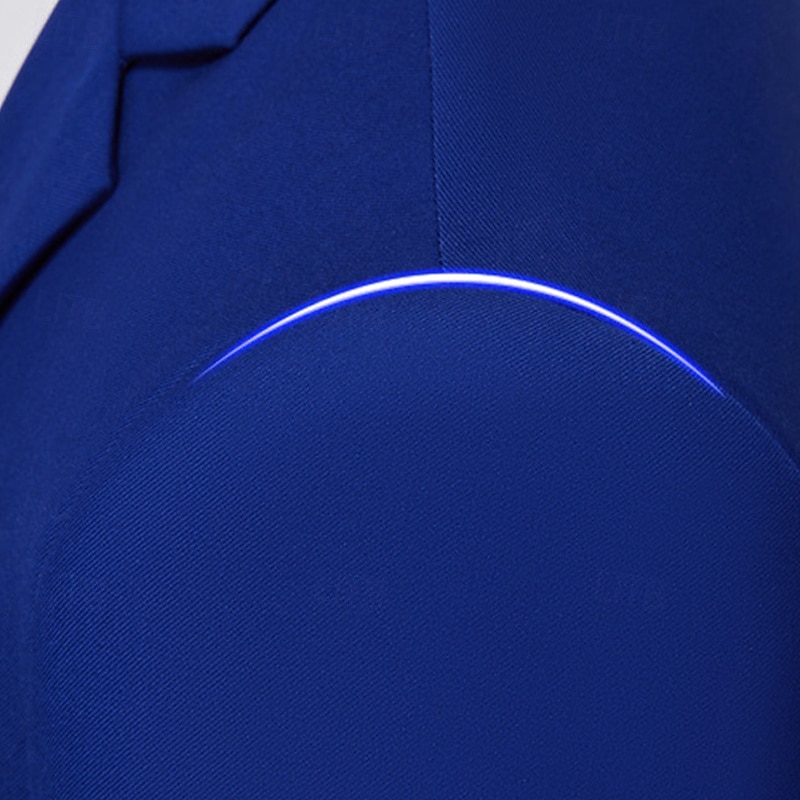 Homme Blazer Costumes Affaires Cocktail Fête de mariage 2 Pièces Mode Occasionnel Printemps Automne Polyester Uni Avec Poches Boutons Confortable Simple Boutonnage veste Noir Blanche Jaune Rose Claire de 2025 ? $110.99 –P3