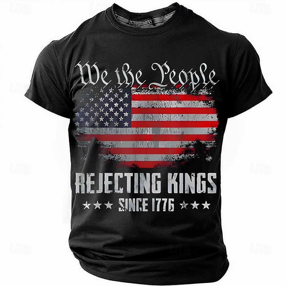Bărbați A 250-a aniversare a Statelor Unite Tricou Manșon scurt Tricou Tipărire 3D Stil Nautic Cămașă Zilnic Militar Stradă Zilnic Negru Roșu-aprins Albastru piscină Vară Primăvară Îmbrăcăminte S M L 2025 - $19.99 –P4