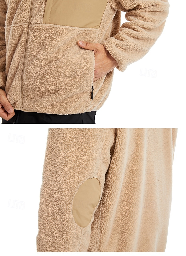 Giacca in pile da uomo, giacca riscaldata, formale, da casa, tascabile, autunno inverno, tinta unita, attiva, neutra, colletto della camicia, giacca nera kaki normale (batterie non incluse) del 2025 a $111.99 –P8