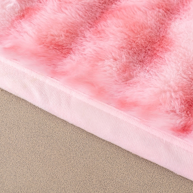 Nowy dwustronny koc z imitacji futra królika w stylu tie-dye z 2025 roku, gruby koc na jesień i zimę, narzuta na sofę i do domu 2025 - $14.49 –P2