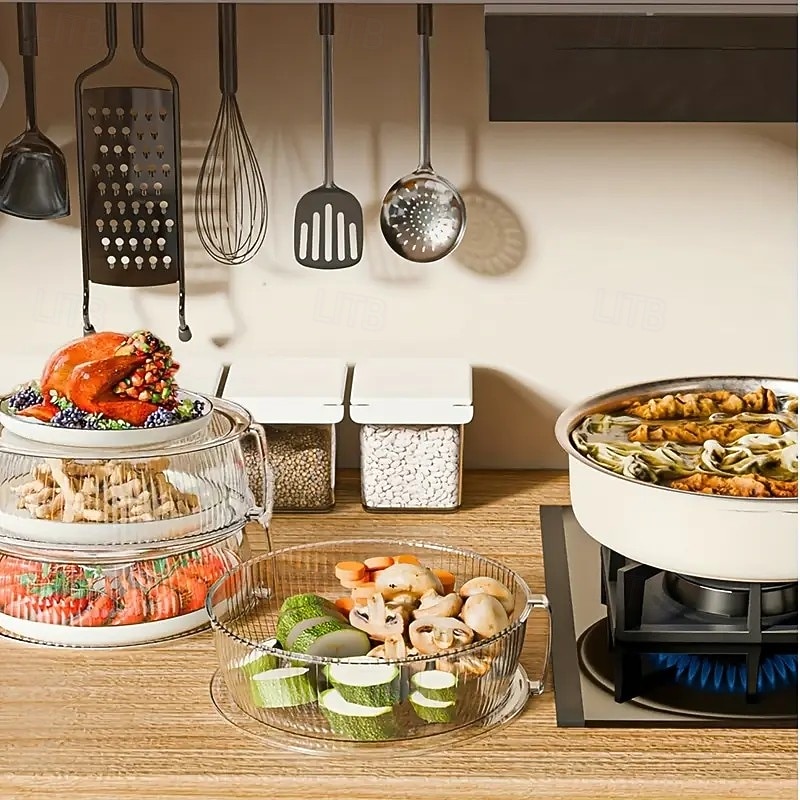 Couvercle anti-éclaboussures pour micro-ondes avec poignée – couvercle en plastique de qualité alimentaire résistant à la chaleur pour le réchauffage, la cuisson au four et la cuisine en extérieur de 2025 ? $16.99 –P7