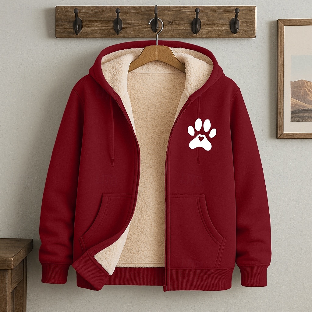 Per uomo Felpa con cappuccio Felpa con cappuccio a zip intera Felpa con cappuccio in pile Felpa con cappuccio foderata in pile Aalbicocca Nero Rosso Borgogna Blu Con Cappuccio Semplice Cerniera Sport del 2025 a $23.99 –P8