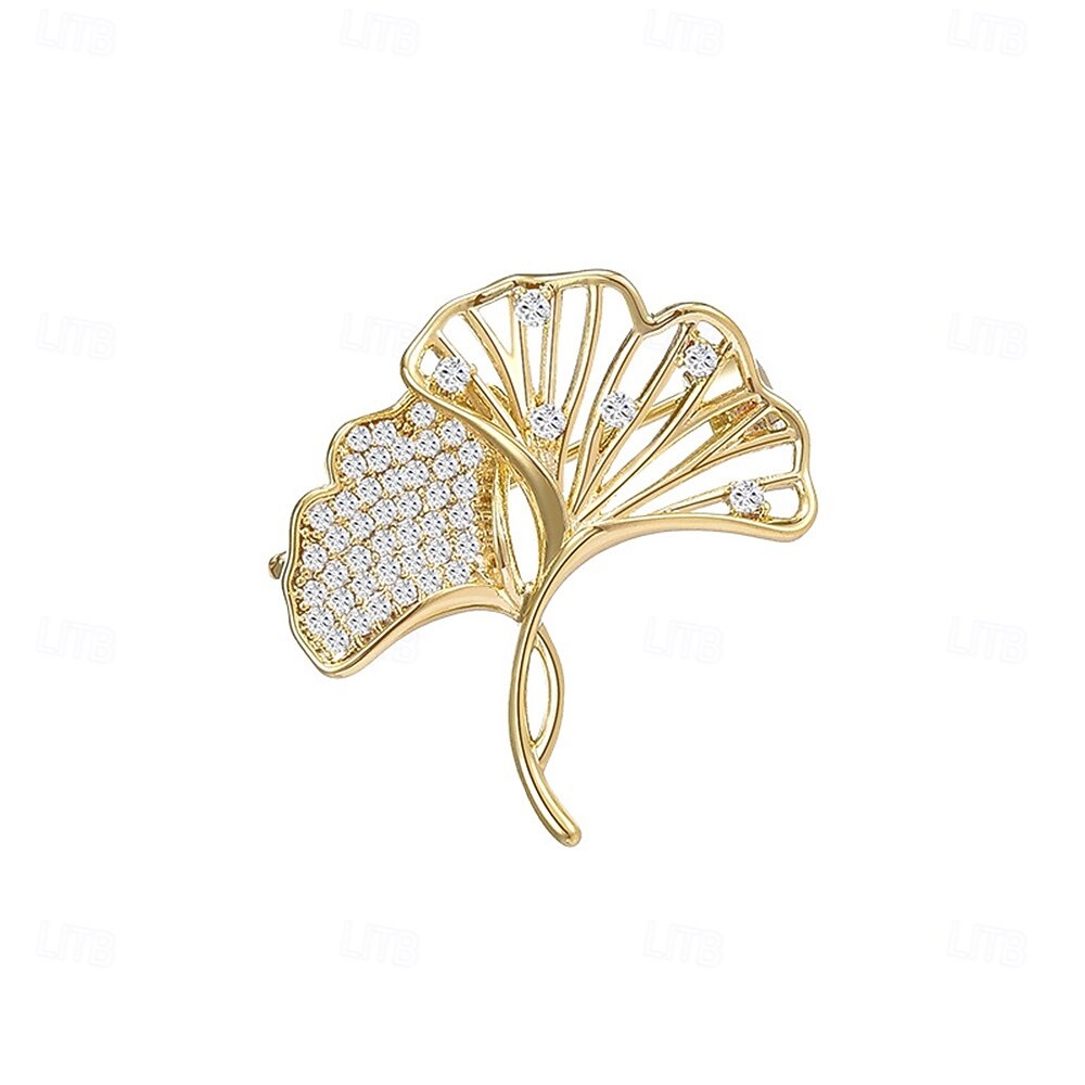 Brooches Vintage Style Leaf Elegant Fashion Simple Brooch Jewelry Gold ...