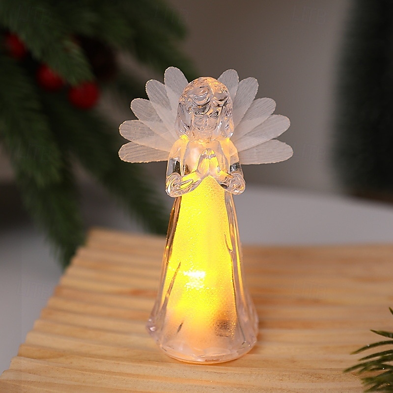 1 Stück 11,5 x 4,3 cm LED-Lichtstreifen für Weihnachten und Halloween, elektronisches Engel-Ornamentlicht aus Acryl-Imitationskristall, Nachtlicht für Schlafzimmer und Esszimmer im Innen- und 2025 - $4.49 –P7