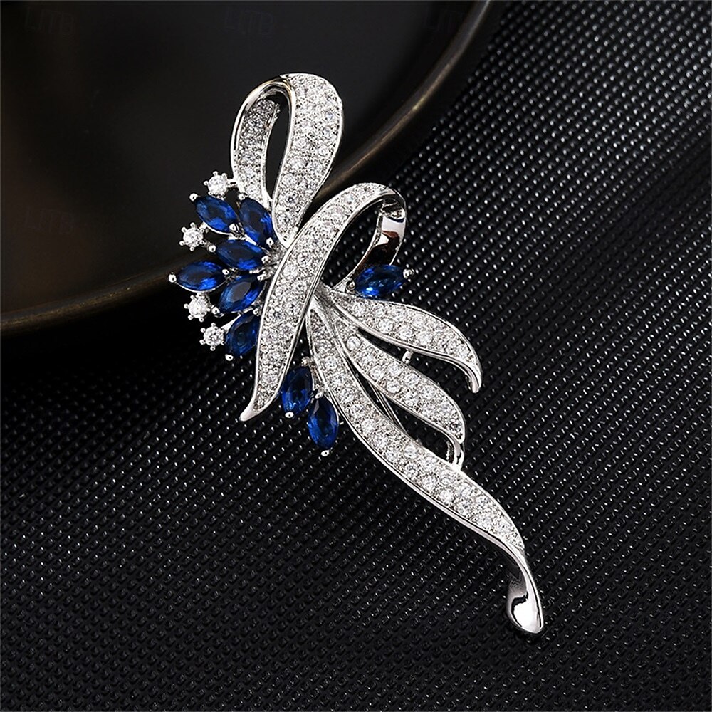 Prom Brooch Brooches Geometrical Flower Fashion Simple Luxury Brooch Jewelry Silver ...