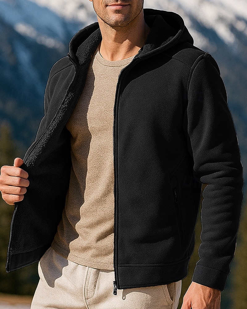 Dame Turjakke Fleece-jakke Termisk jakke Utendørs Termisk Varm Turantrekk Turklær Vinter Høst Topper Fisking Camping / fotturer / grotting Løp Helfarge Svart Blå Grønn 2025 - $46.99 –P7