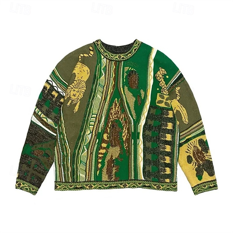 Per uomo Grafico Moda Streetwear Casual Manica Lunga Girocollo Uscire Nero Blu Arancione Verde Cachi Stampato Primavera Autunno progettista S M L XL 2XL 3XL del 2026 a $33.99 –P2