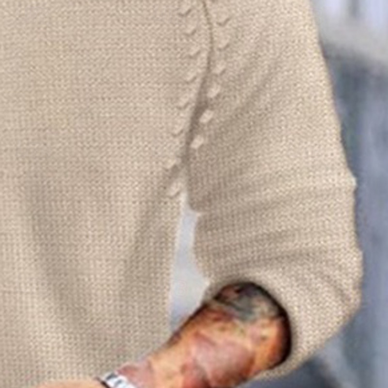 Муж. Вязаная ткань Пуловер Вязать Обычный Однотонный Вырез под горло Свитера Повседневные Одежда Рукав «реглан» Зима Зеленый Черный M L XL 2026 - $30.99 –P8