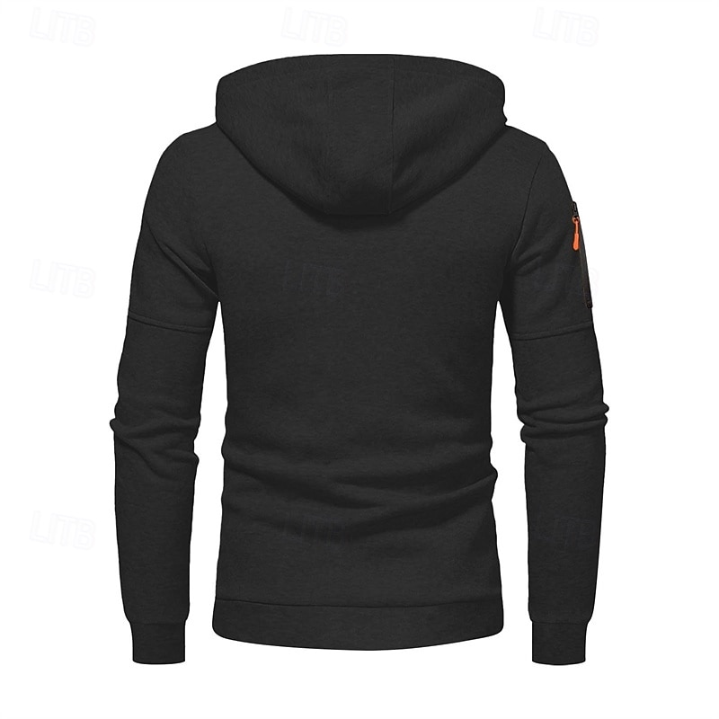 Per uomo Felpa con cappuccio Felpa con cappuccio e zip corta Nero Bianco Blu marino Cachi Grigio chiaro Con Cappuccio Semplice Tasca Zip a un quarto Sport & Outdoor Quotidiano Ferie Poliestere del 2025 a $24.99 –P9