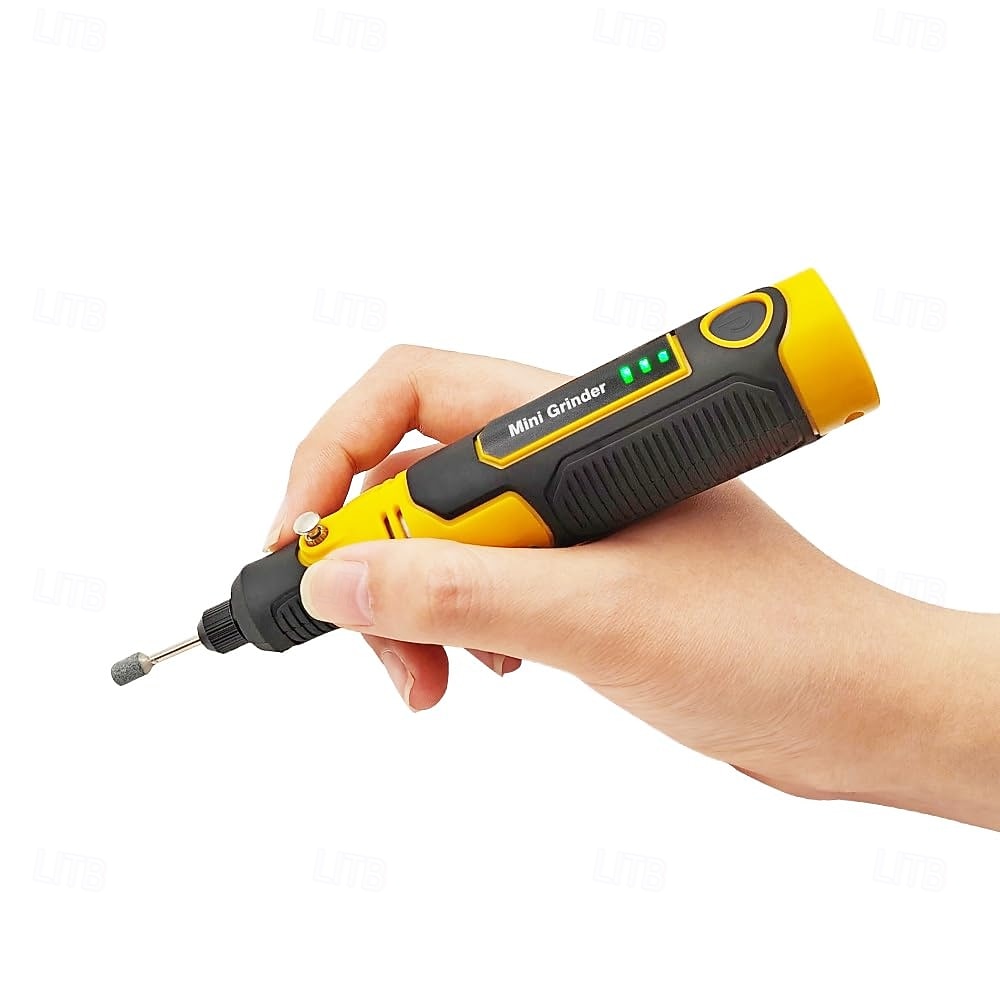 Miniaturowy elektryczny młynek, 3 regulowane prędkości, ładowany przez USB, zestaw narzędzi do rzeźbienia w jadeicie w drewnie, metalu, szkle, grawerowania, polerowania i majsterkowania z 57 2025 - $60.99 –P1