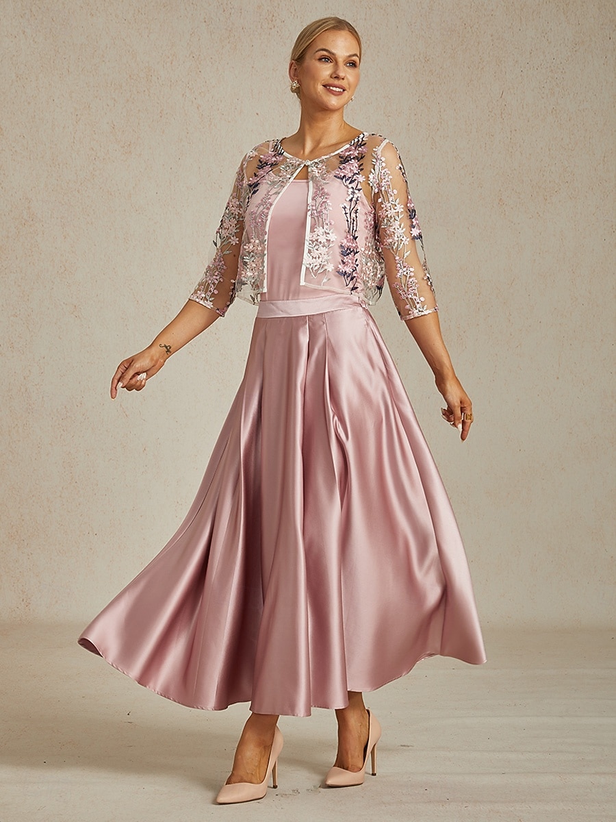 Femmes Jupe Élégant ancien Mode Maxi Taille Moyenne Jupes Froncé Plissé Avec Poches Micro-Élastique Nouvel An Tenue de soirée Rose Printemps Soie comme le satin de 2025 ? $28.99 –P7