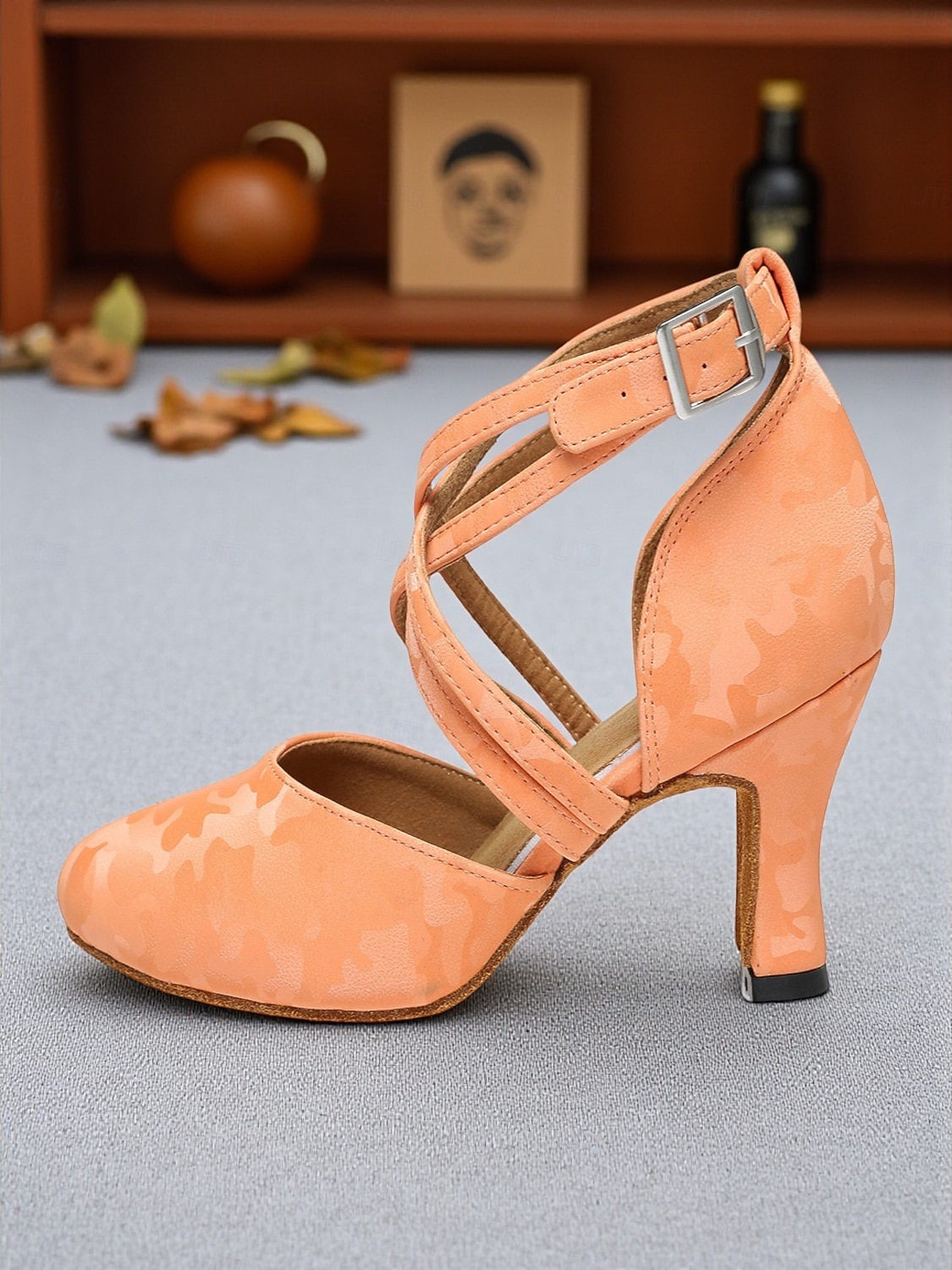 Roze dansschoenen met kruisbandjes voor dames - professionele ballroom latin hakken voor optredens en feestjes 2026 - $59.99 –P7