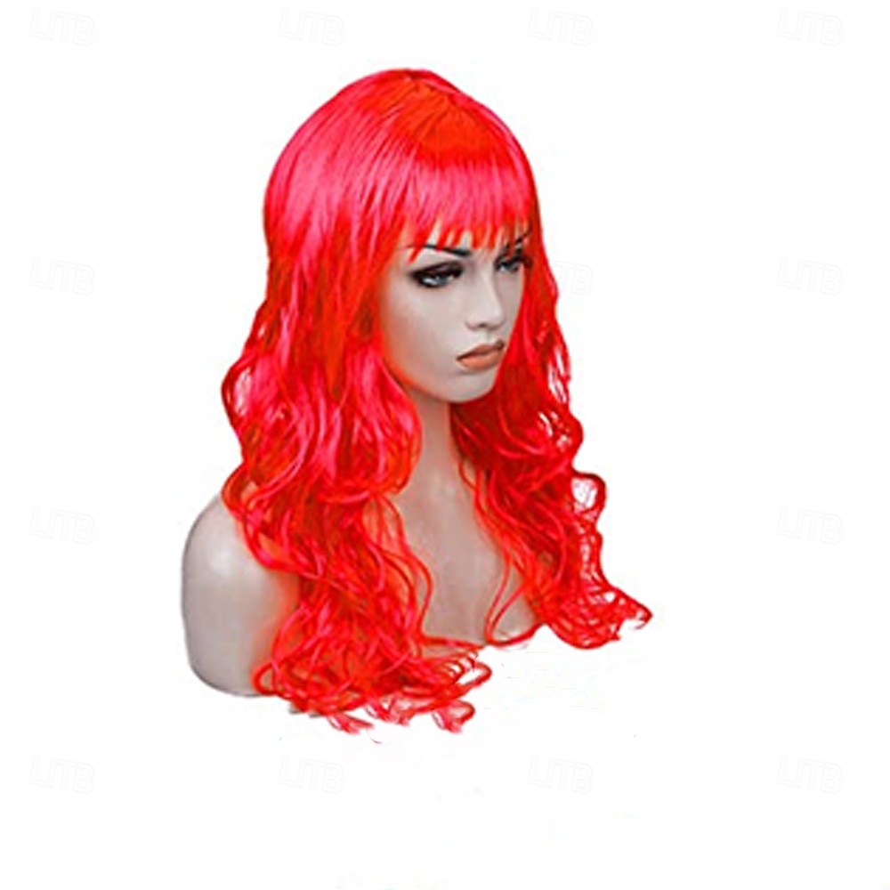 parrucche lunghe colorate, parrucche ondulate per feste, parrucche colorate ricce per donne, decorazioni per feste di addio al nubilato, bomboniere, feste extra al neon del 2025 a $17.49 –P2