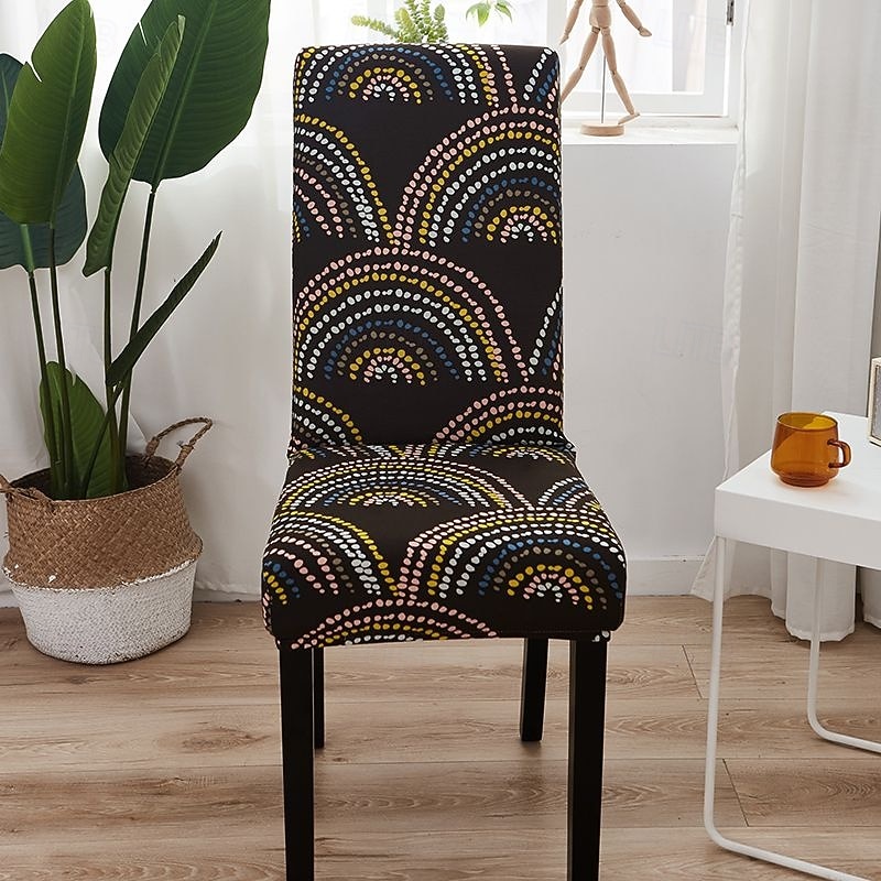 כיסוי לכיסא אוכל נמתח, כיסוי מושב קצר נשלף ורחיץ ידידותי לחיות מחמד, מגן כיסא עמיד למלון, חדר אוכל, אירועים, מסיבת חתונה 2025 - $8.49 –P3