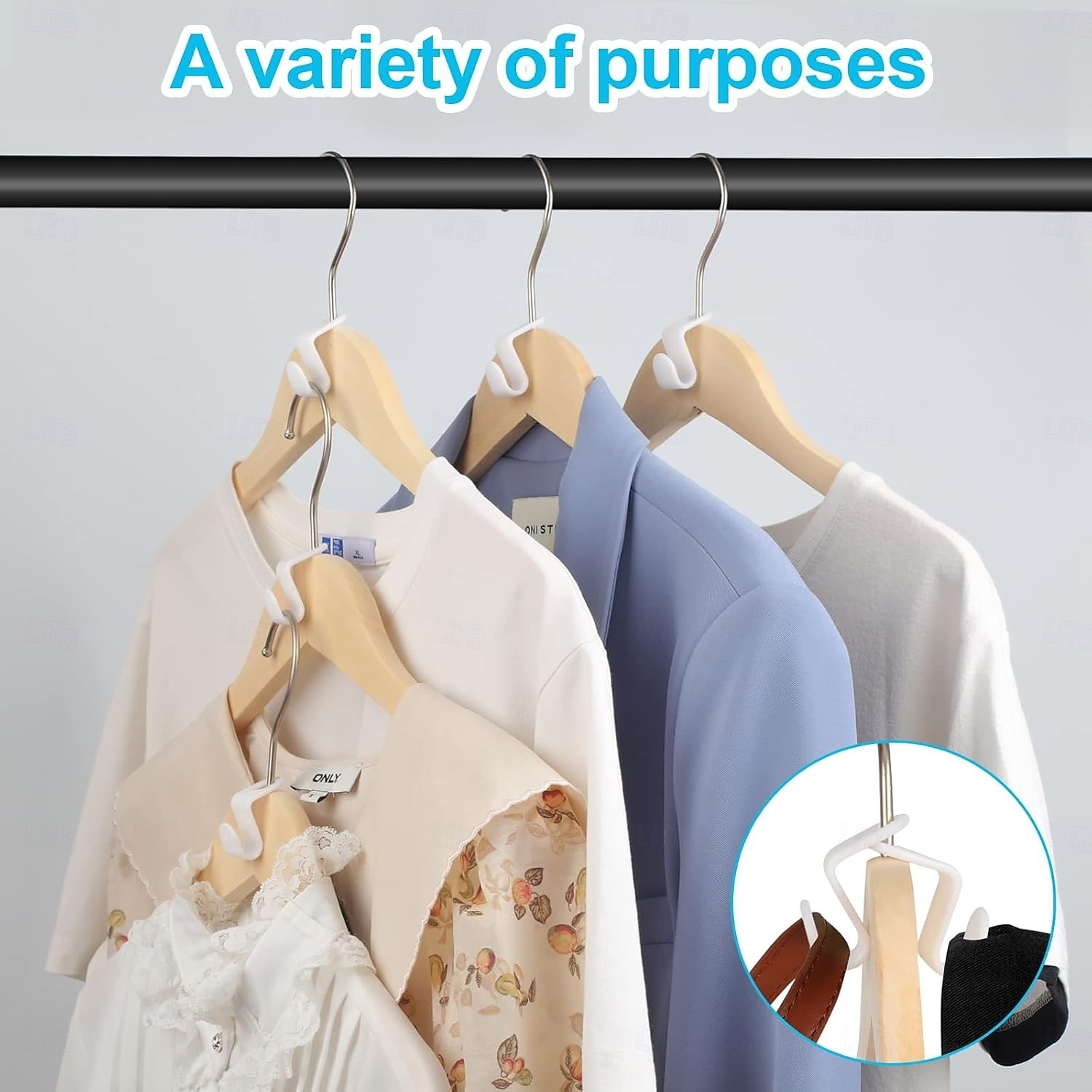 200pcs Space-Saving Clothes Hanger Connector Hooks – Stackable Wardrobe Hooks for Closet Organization, Multi-Functional Home Storage, Space-Saving Hanger Links 2025 - $15.99 –P7