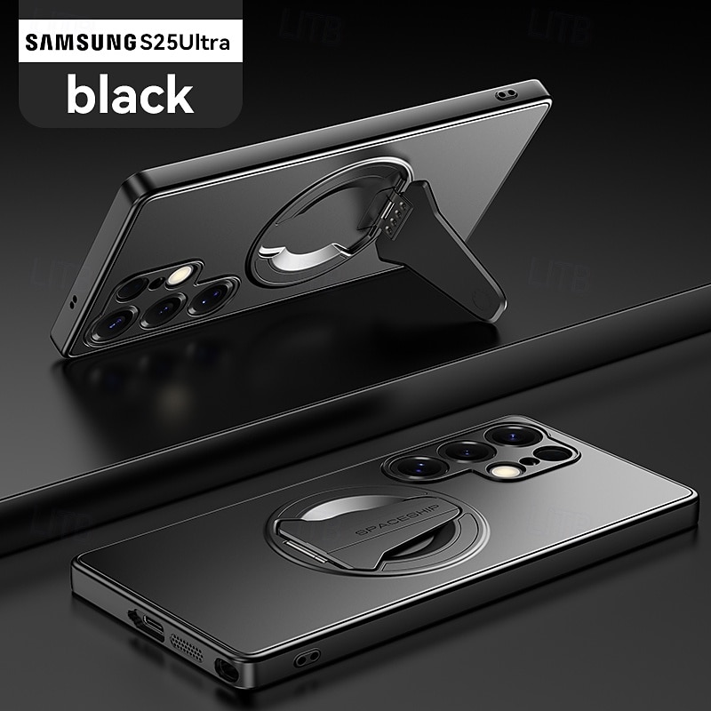 Phone Case For Samsung Galaxy S26 Plus S26 Ultra S25 Ultra Plus S25 Edge Back Cover Magnetic Adsorption with Stand Holder Magnetic Support Wireless Charging Retro PC 2026 - $17.99 –P10