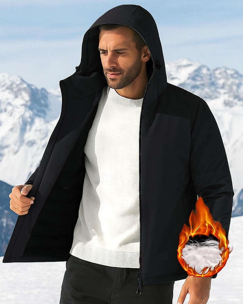 Miesten Ulkoilu takki Vaellustakki Puffer takki Ulko- Vedenkestävä Tuulenkestävä Lämmin Vaellusasut Vaellusvaatteet Kevät Syksy Takki Puuvilla Kiipeily Telttailu / Retkely / Luolailu Talviurheilu 2025 - $42.99 –P6