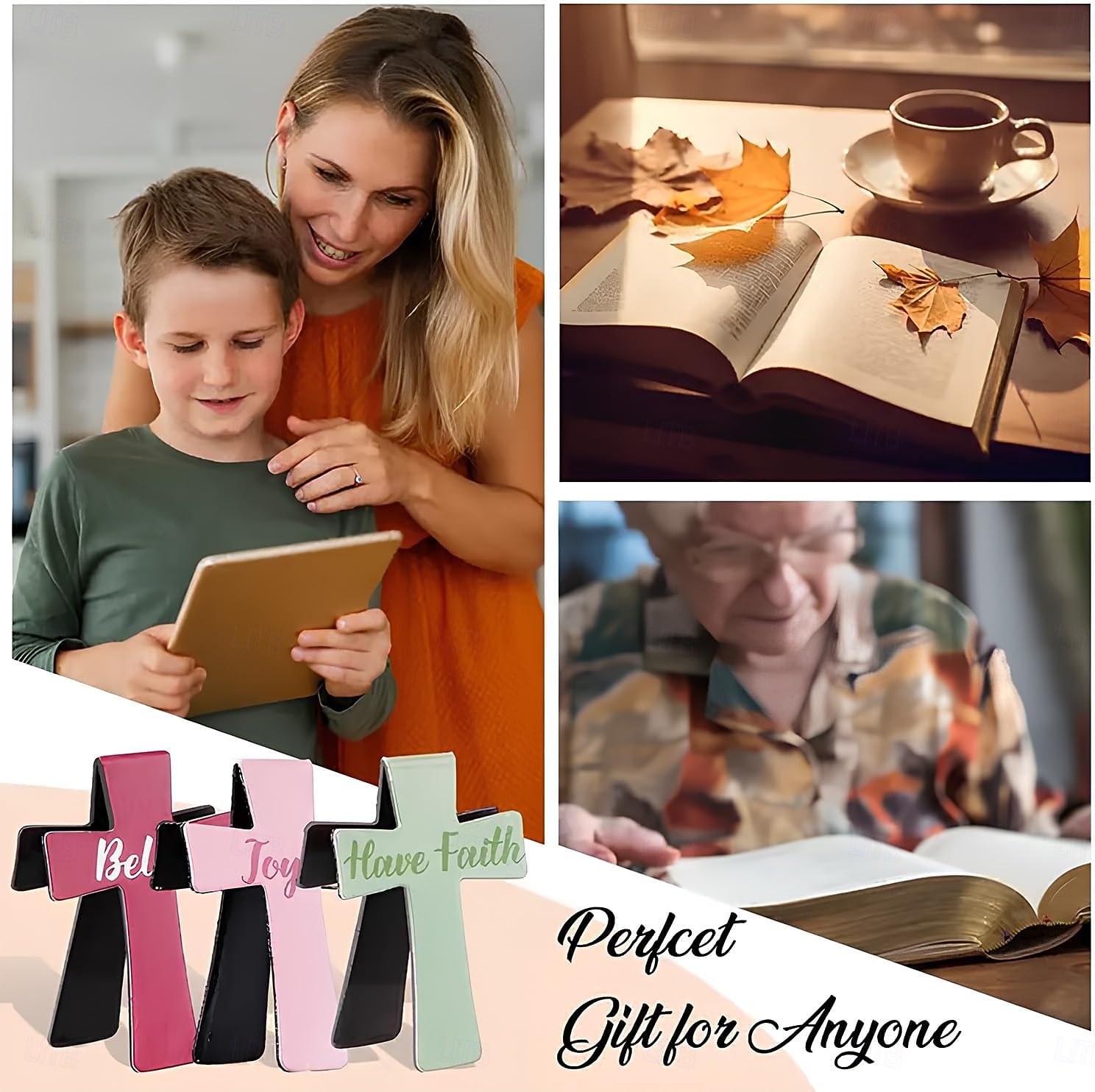 Marcadores magnéticos con forma de cruz (12, 16 y 24 unidades), ideales para el estudio bíblico, lectores, profesores y estudiantes. 2025 - $9.99 –P6