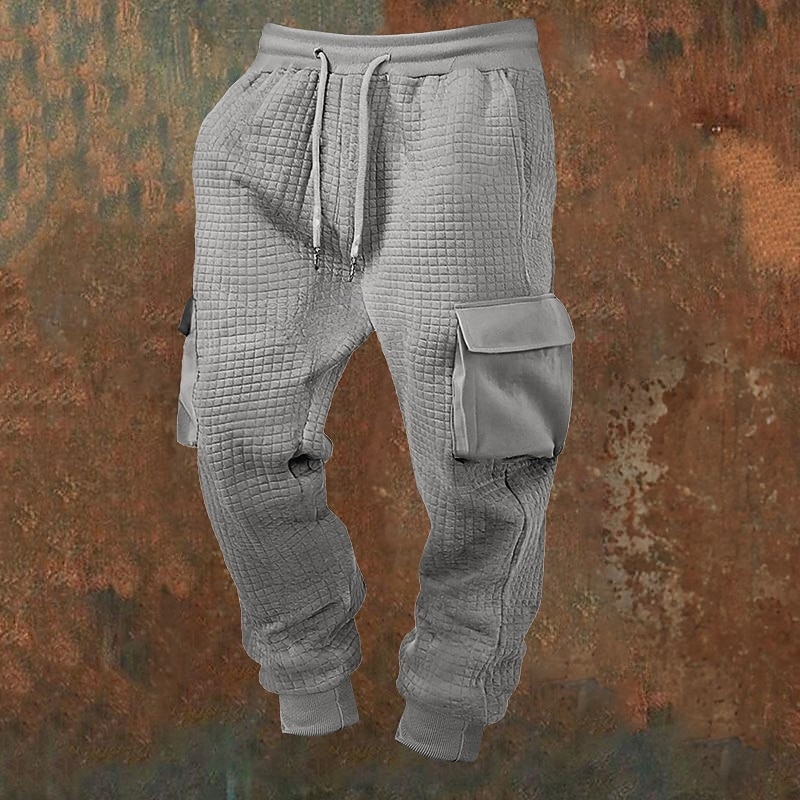 Per uomo Pantaloni da tuta Joggers Pantaloni Pantaloni a Nido d'Ape Coulisse Tasca Elastico in vita Semplice Comodità Sport all'Aperto Quotidiano Moda Casual Nero Bianco Micro-elastico del 2026 a $21.99 –P3