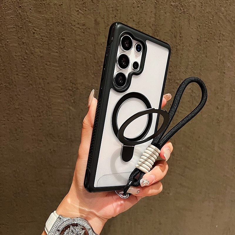 teléfono Funda Para Samsung galaxia S25 Ultra Plus S25 Edge S24 Plus Funda Trasera con Soporte con cordón Antigolpes Retro TPU Acrílico 2025 - $16.99 –P16