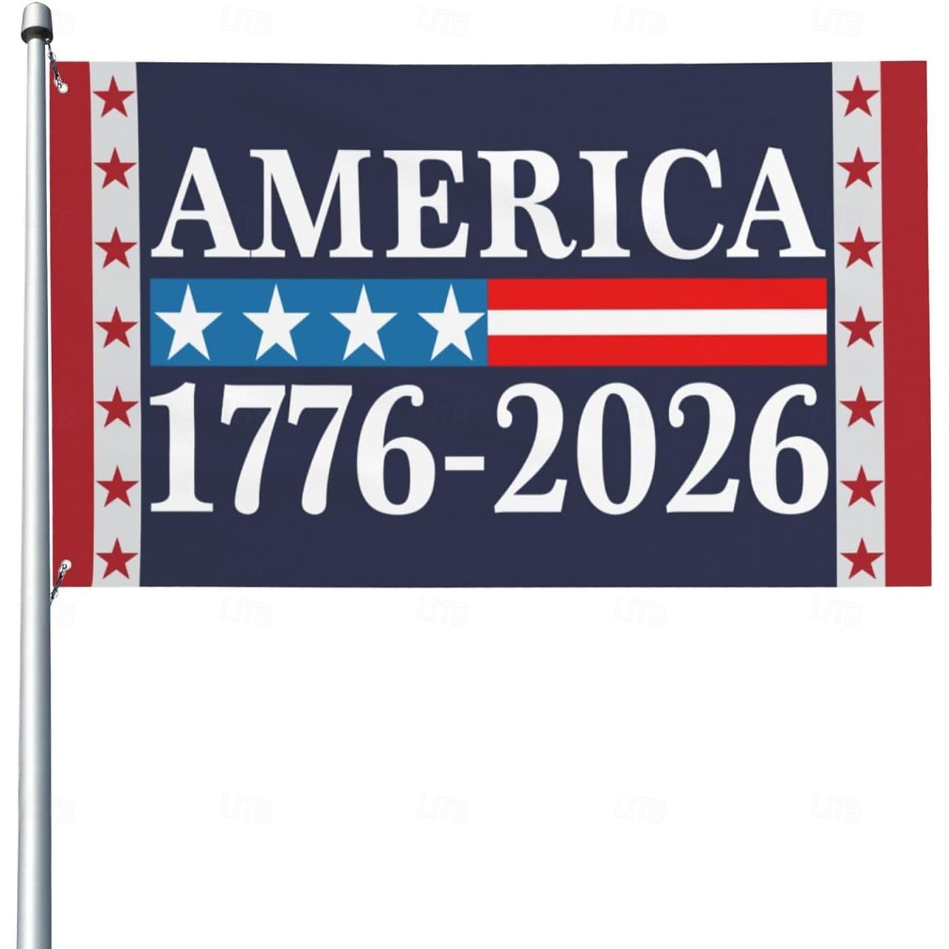 Bandiera del 250° anniversario degli Stati Uniti 1776-2026, striscione patriottico americano per esterni, per la celebrazione del giorno dell'indipendenza, per la decorazione di giardini, cortili o del 2026 a $11.49 –P6