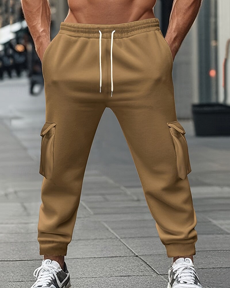 Per uomo Pantaloni da Tuta Cargo Pantaloni da tuta Joggers Pantaloni Coulisse Tasca Elastico in vita Semplice Comodità Sport all'Aperto Quotidiano Moda Casual Nero Bianco Micro-elastico del 2025 a $16.49 –P5