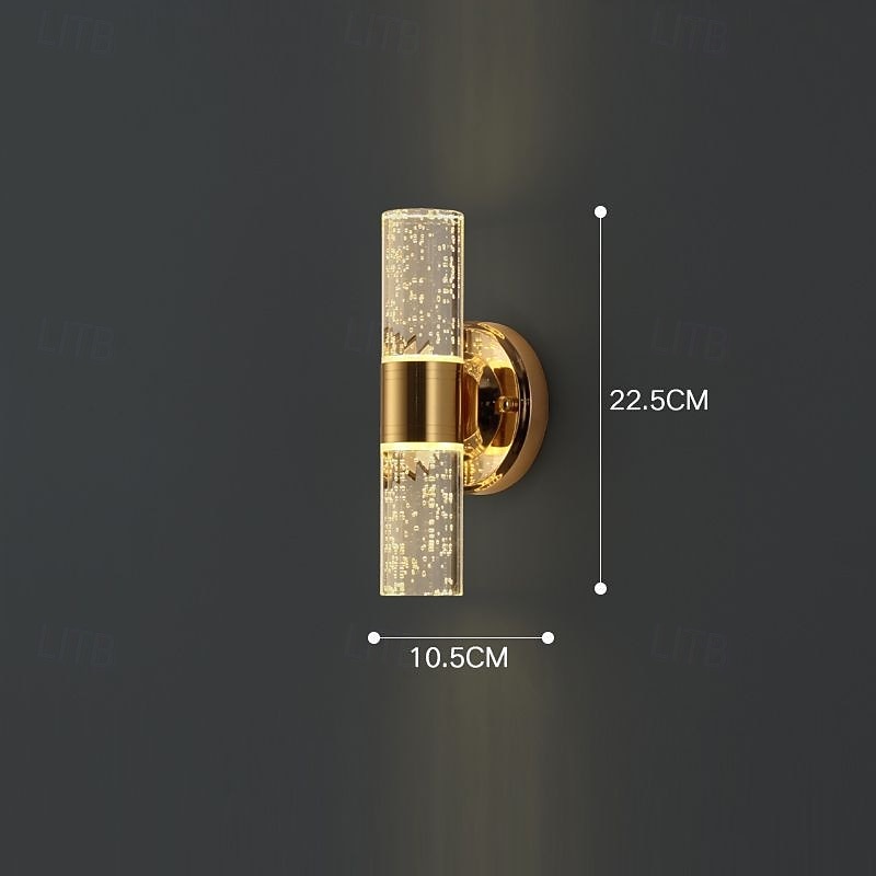 Modern LED Wall Lighting Gold Crystal Bathroom Vanity Light Fixture 2 Lights Bubble Crystal Wall Lamp Suitable for Hallway Bedroom Living Room 2026 - $107.99 –P4