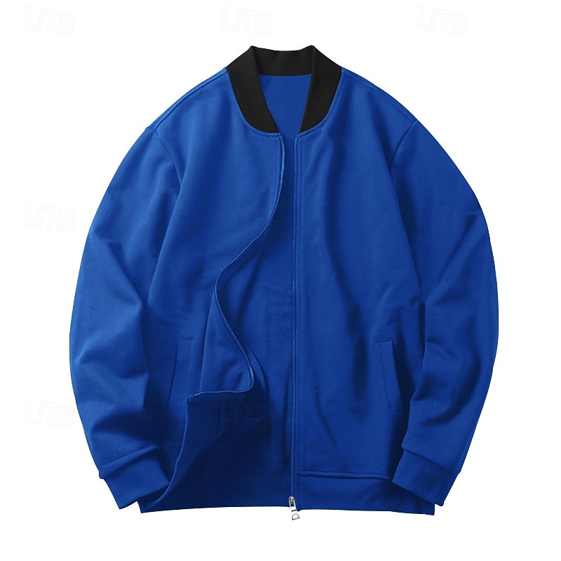 Per uomo Giacca Leggera Giacca Casual Vacanza Quotidiano Traspirante Tasca Primavera Autunno Blocco di colori Moda Classico Collo alla coreana Regolare Nero Giallo Rosso Blu marino Blu reale Giacca del 2026 a $24.99 –P9