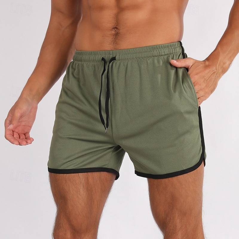 Муж. Спортивные шорты Пляжные шорты Сетка Завышенная Нижняя часть Одежда для спорта и отдыха Для спортивного зала Тренировка Быстровысыхающий Мягкий Впитывает пот и влагу 2025 - $12.99 –P14