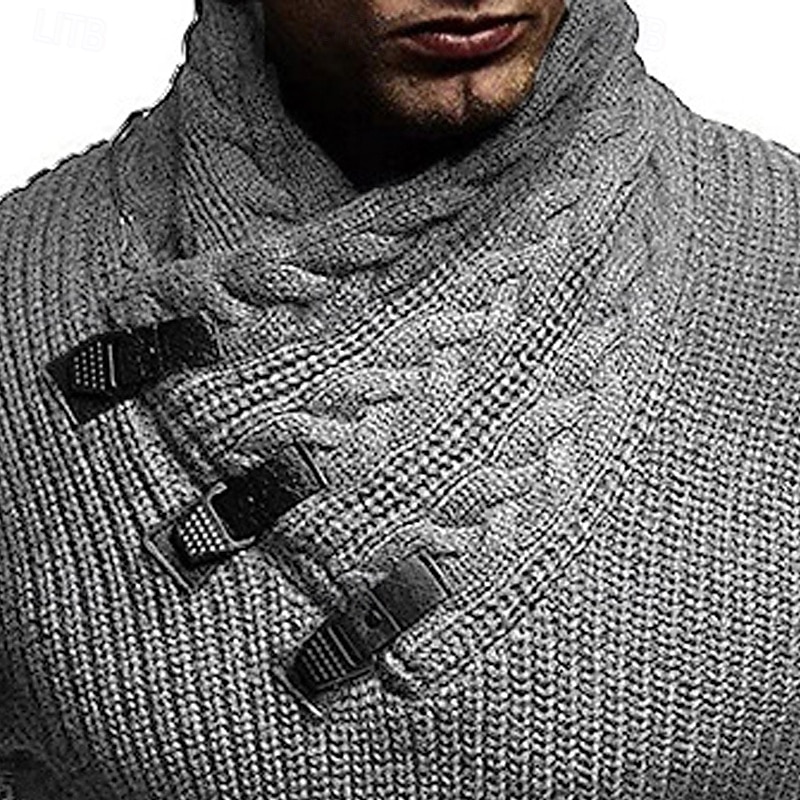 Homens Suéter Pulôver suéter Estriado Cabo Tricotar Tops regulares Tricotado Corte Justo Tecido Gola Redonda Roupa de Malha Moderna Casual Roupa Diária Roupa Outono Inverno Preto Marron M L XL de 2025 por $41.99 –P6