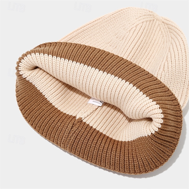 Homens Gorro Chapéus de inverno Gorros Conjunto de chapéu e luvas Gorro de inverno Caqui Cinzento Claro Fibras Acrilicas 3 Peças Tricotado Aconchegante Roupa Diária Para Noite Bloco de cor Quente de 2025 por $28.99 –P19