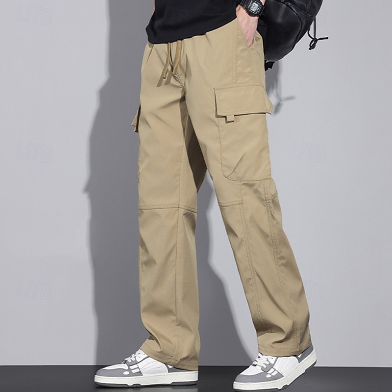 Per uomo Pantaloni Cargo Pantaloni Coulisse Elastico in vita Multi-tasche Semplice Indossabile All'aperto Quotidiano Campeggio & Escursionismo Moda Classico Nero Verde militare del 2025 a $17.99 –P2