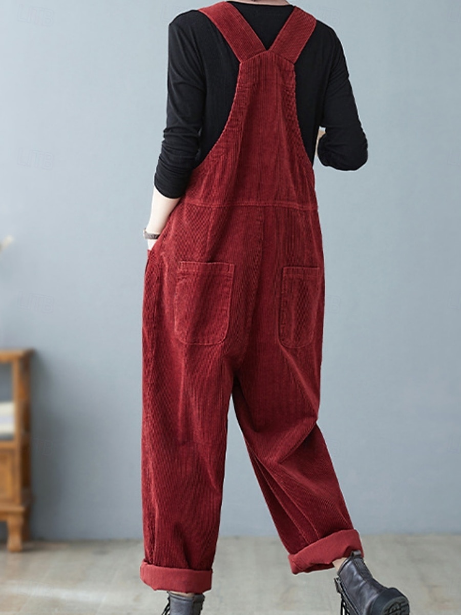 Naisten Normaali Yleensä ottaen Aktiivinen Yhtenäinen väri Hihaton Pyöreä kaula-aukko Tasku Loma Päivittäin Loose Fit Musta Viini Purppura Kevät 2025 - $46.99 –P7