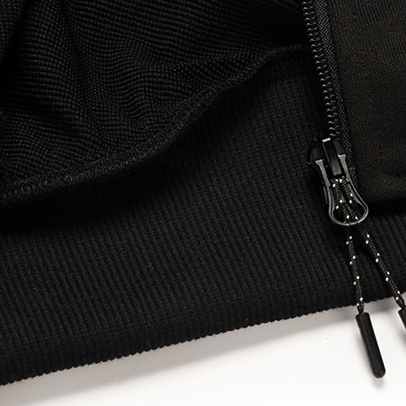 Homens Moletom Conjunto de roupas Colarinho Chinês Ao ar livre Diário Esportes Com Cordão Zip Up Bolsos Bloco de cor Preto Azul Marinha Cinzento Claro Poliéster Roupas Esportivas Moda Roupa de rua de 2025 por $49.99 –P13
