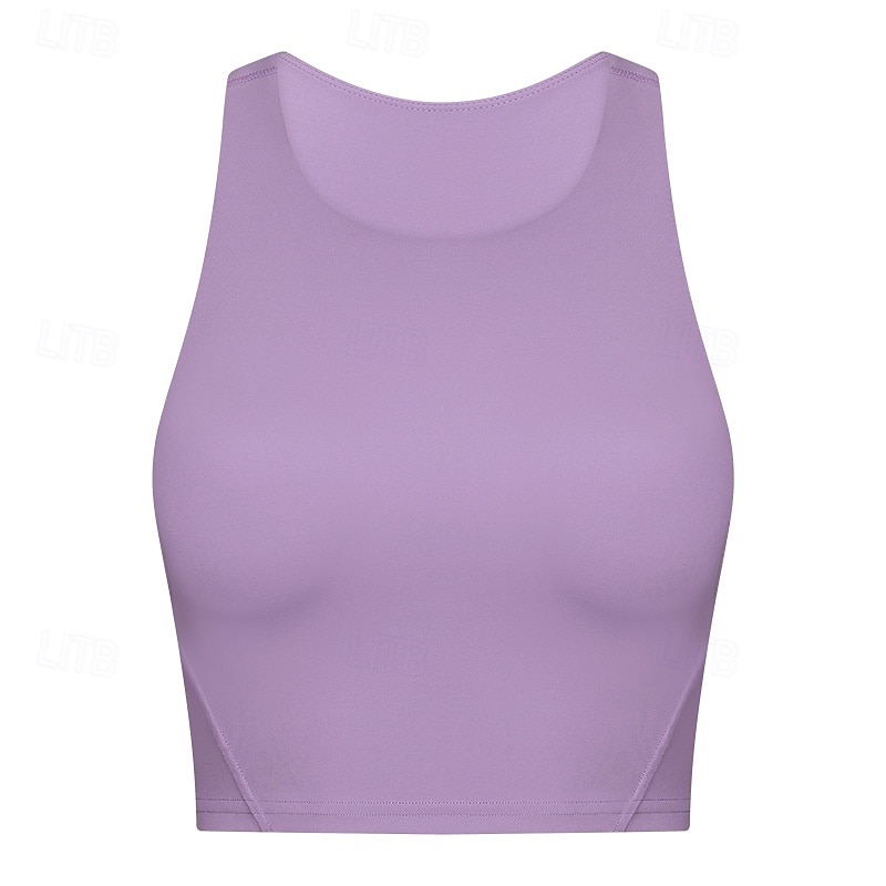 Damskie Biustonosz typu racerback Czołg Wyściełany Bez rękawów Top Athleisure Jesień Solidne kolory Wysokie podpory Oddychający Siłownia Bieganie Zdatność Odzież sportowa Odzież sportowa Czarny Biały 2026 - $25.99 –P8