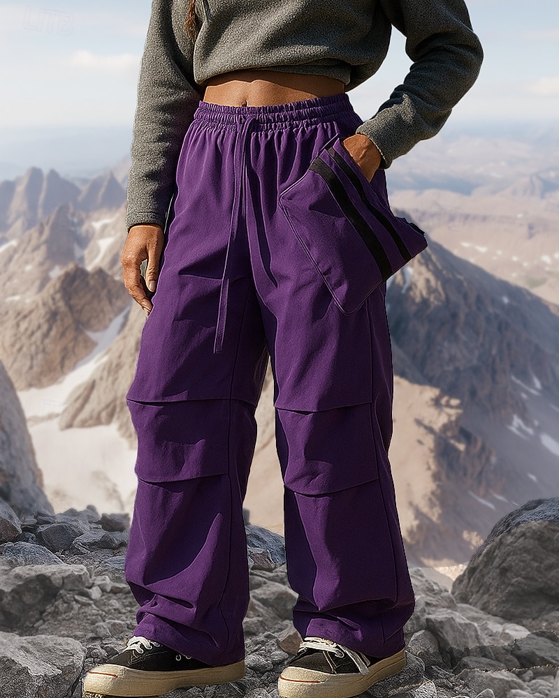 Per donna Pantaloni Cargo Pantaloni da escursionismo pantaloni da trekking Esterno Vestibilità regolare Impermeabile Antivento Pantaloni Tasca Elastico in vita Nero Rosso Campeggio / Escursionismo del 2025 a $42.99 –P1