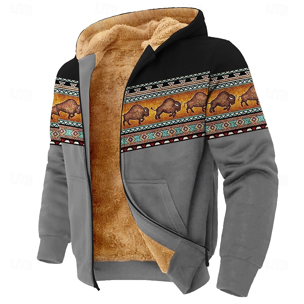 Per uomo Mimetico Cervo Pile Felpa con Cappuccio Giacca di pelle Classico Militare Girocollo All'aperto Campeggio Blu Marrone Con zip Autunno Inverno progettista del 2025 a $39.99 –P2