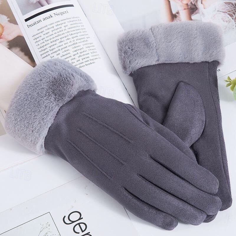 Women's 1 Pair Fingertips / Winter Gloves Streetwear / Outdoor Gloves - Solid Colored Full Finger 2026 - $18.99 –P3