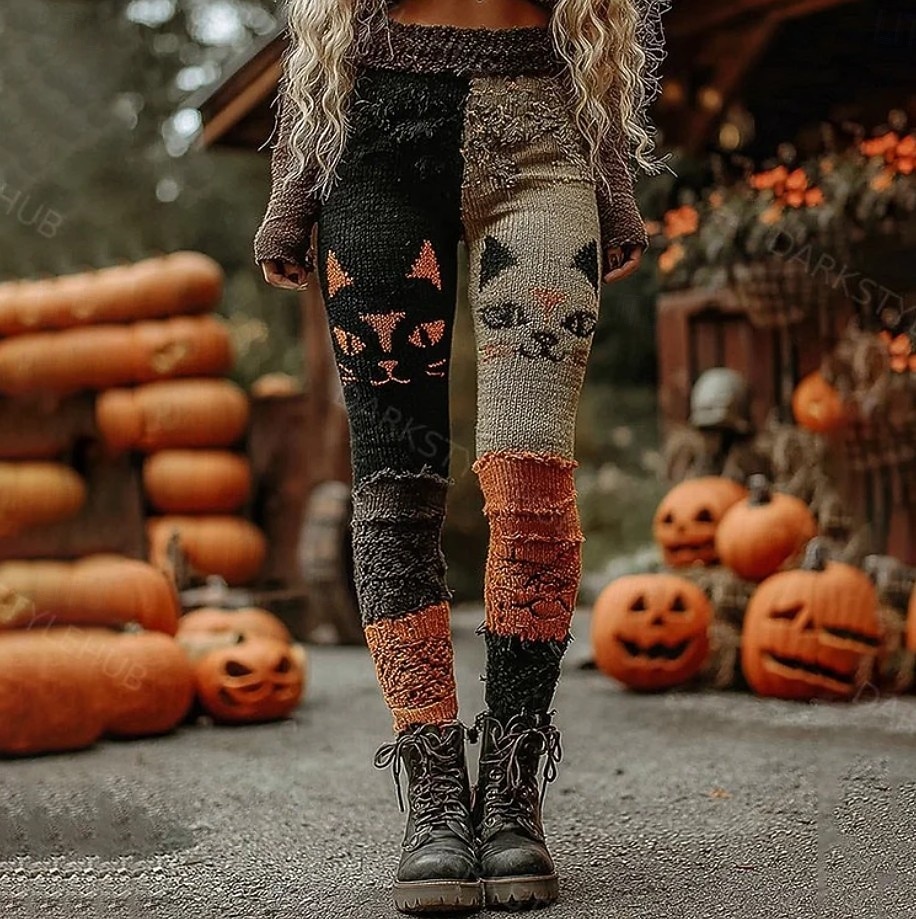 Femmes Leggings Vacances ancien Mode Longueur complète Taille