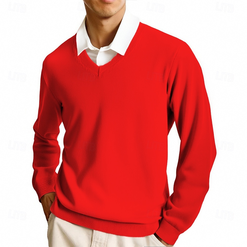 Per uomo Maglione Maglione casual Maglione a maglia A Coste Maglia Top Regolari Lavorato a maglia Semplice Scollo a V Moda Casual Vacanza Abbigliamento quotidiano Abbigliamento Autunno Inverno del 2026 a $11.49 –P8