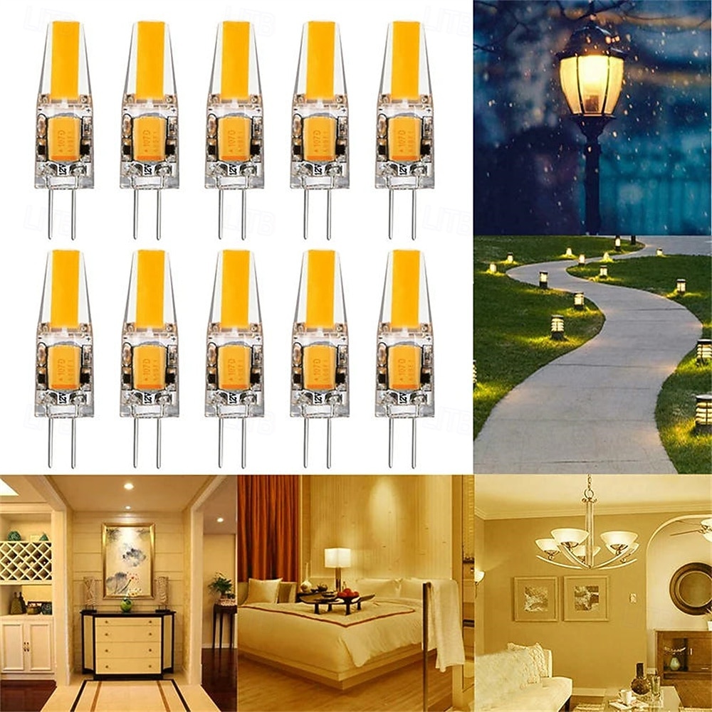 10pcs Dimmable G4 COB LED Light Bulbs Halogen Lamp Replacement 3000K/6000K 2W 3W AC/DC 12V Crystal Spotlight Bulb 2025 - $42.99 –P5