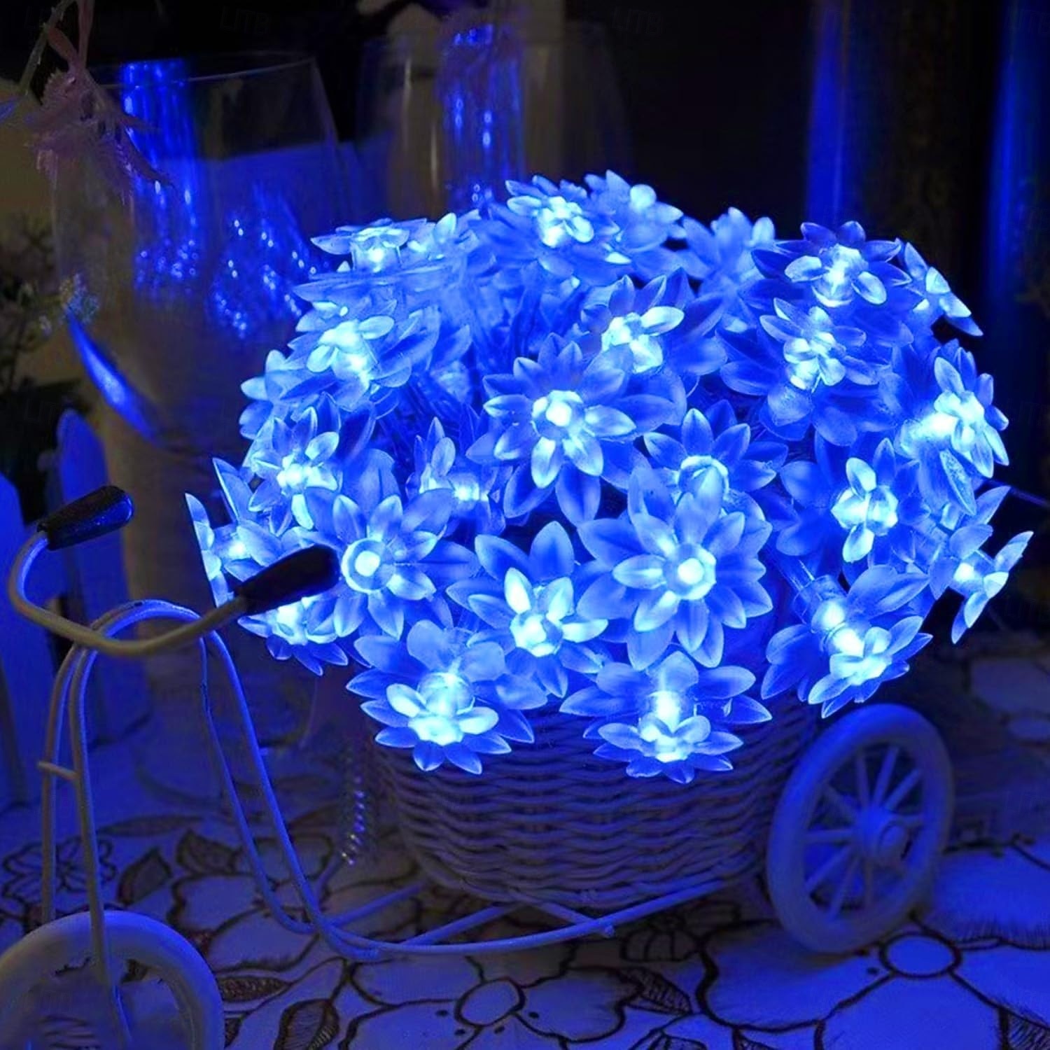 Luces de cadena solares de loto al aire libre 12m 100LEDs guirnalda impermeable decoración de Halloween en jardín balcón y árbol en festividades 2026 - $30.99 –P6