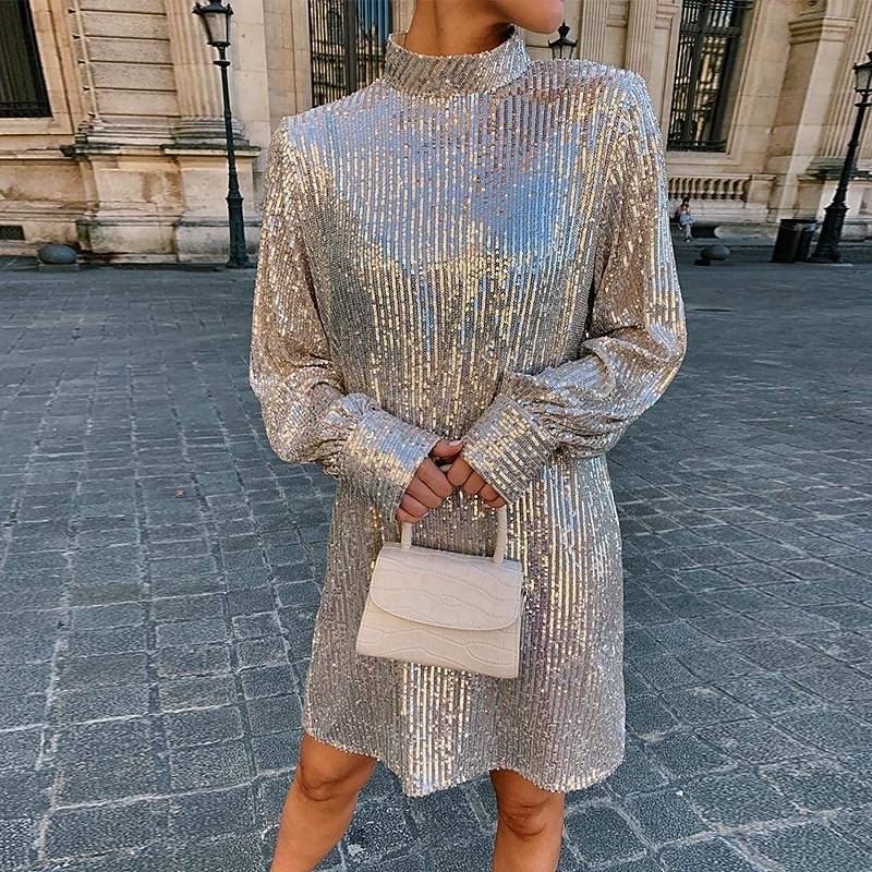 pink and gold casual dress L'AGENCE Midy Dress In Pale Rose main image 1