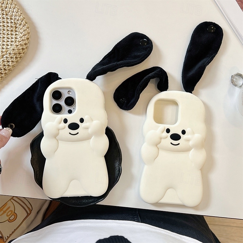 Phone Case For iPhone 16 15 14 Pro Max Plus 13 Pro Max Back Cover Shockproof Rabbit Silicone 2025 - $13.99 –P7